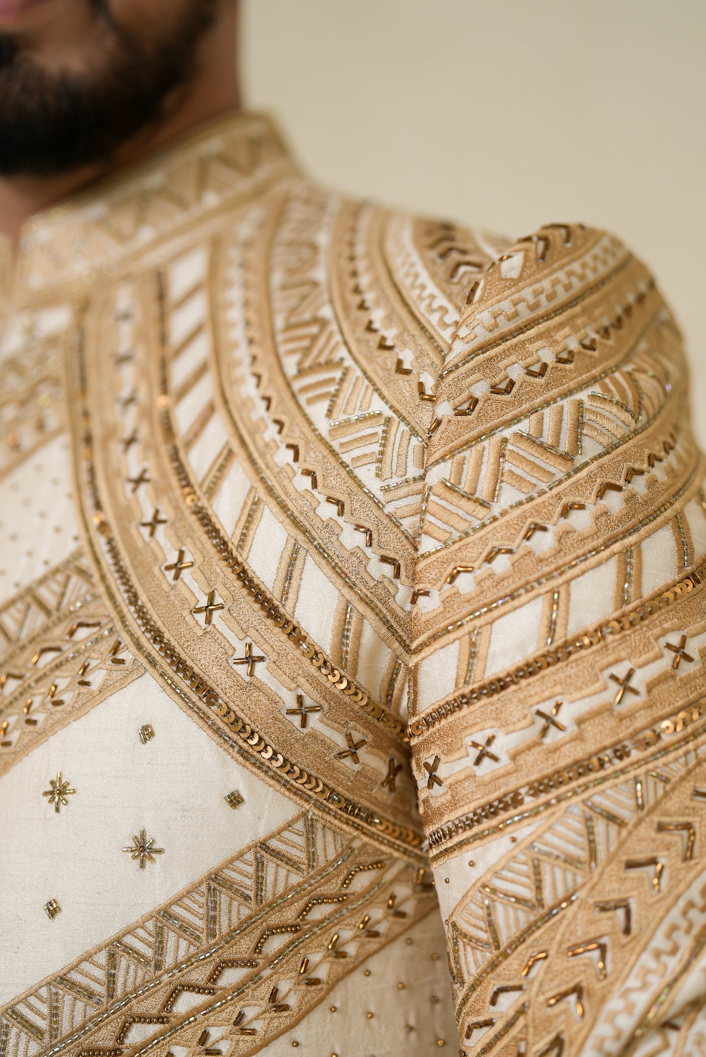 The Gold Monarch Sherwani Set