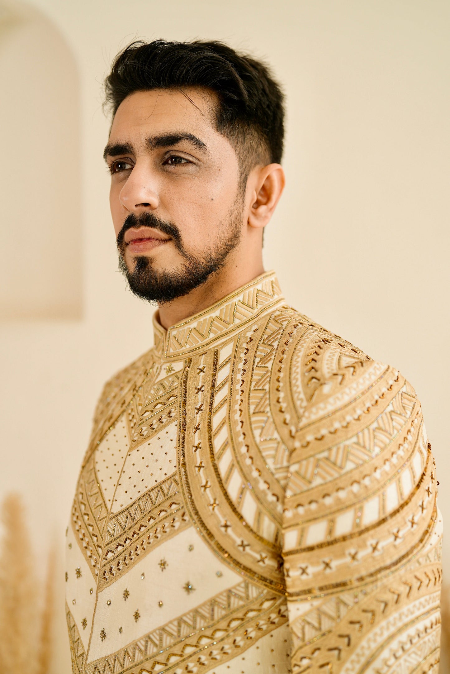 The Gold Monarch Sherwani Set