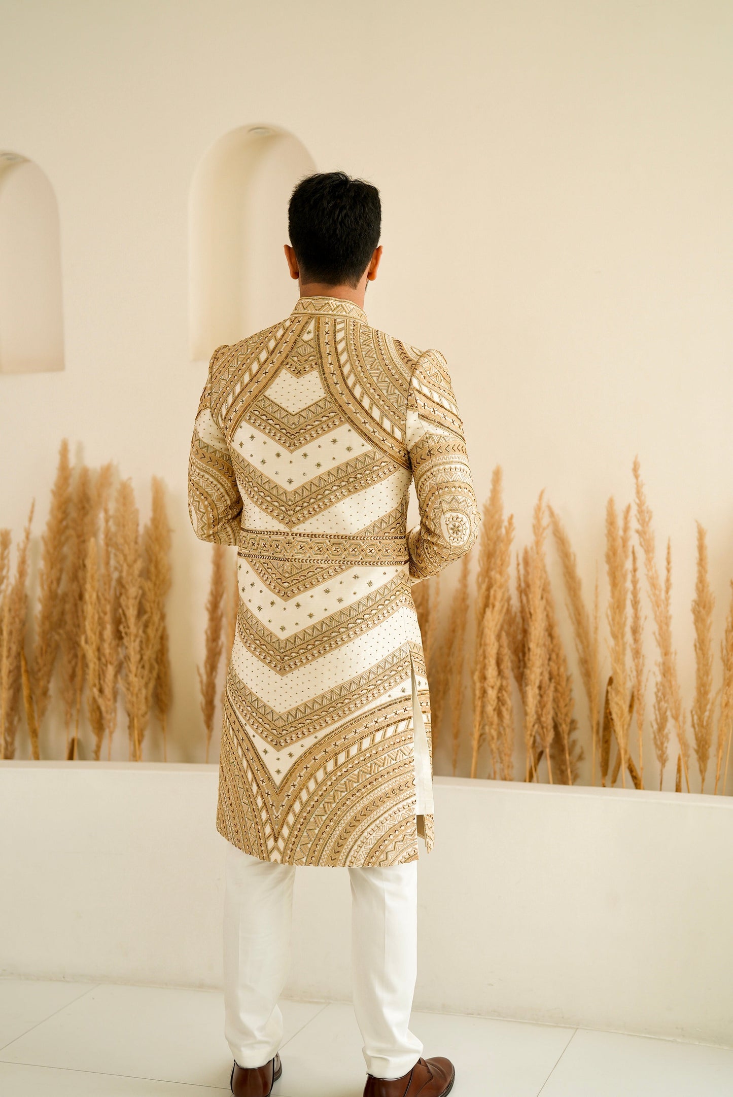 The Gold Monarch Sherwani Set