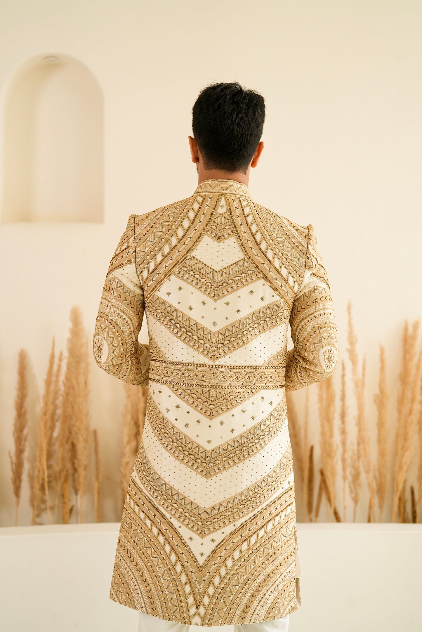 The Gold Monarch Sherwani Set